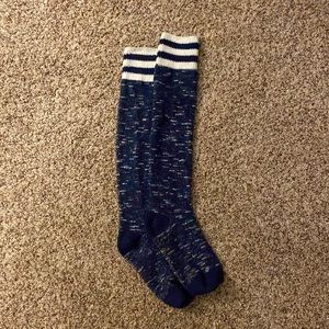 Blue striped socks